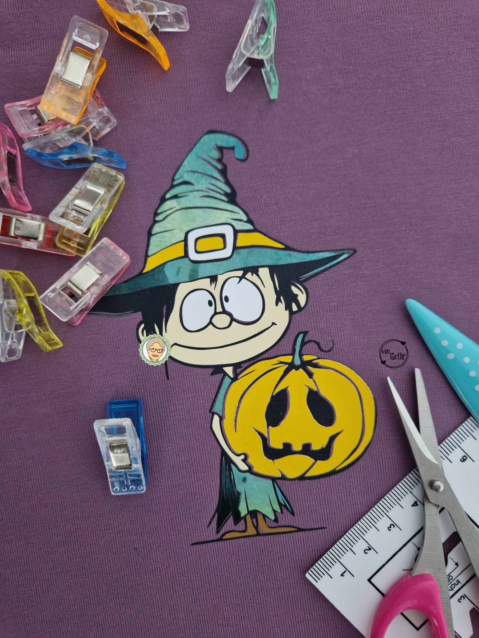 Plotterdatei & Digistamp Hexe Kürbis – Bild 2