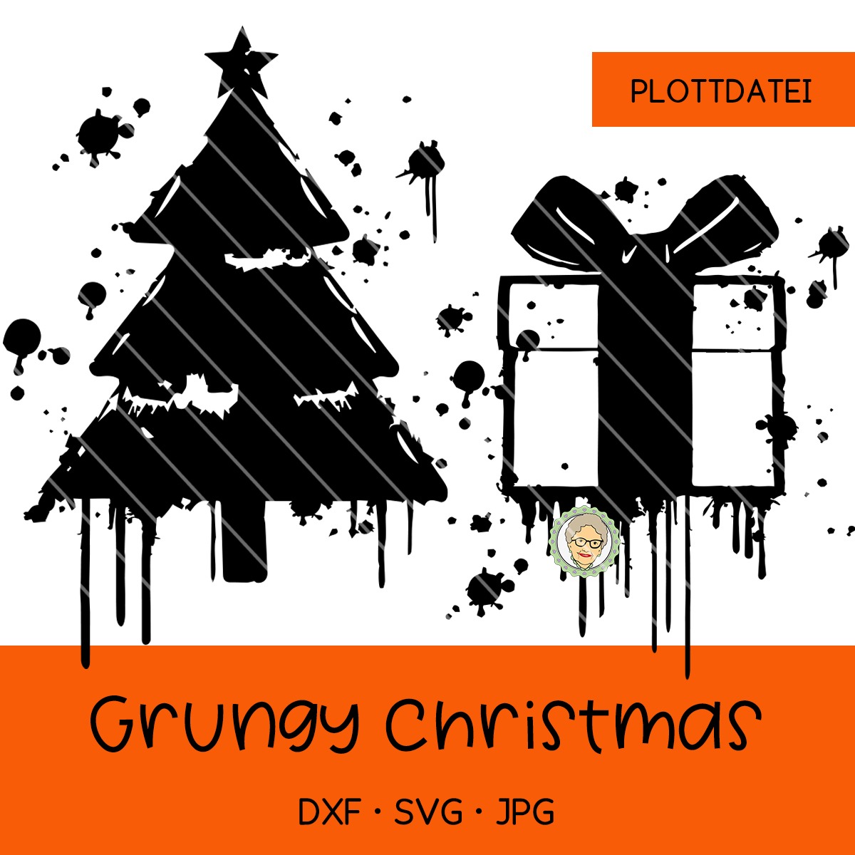 Plotterdatei Grunchy Christmas - coole Weihnachtsdatei