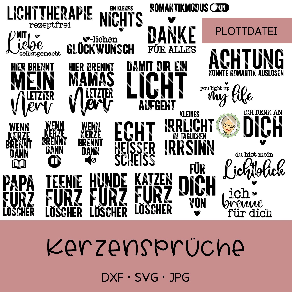 Plotterdatei Kerzensprüche