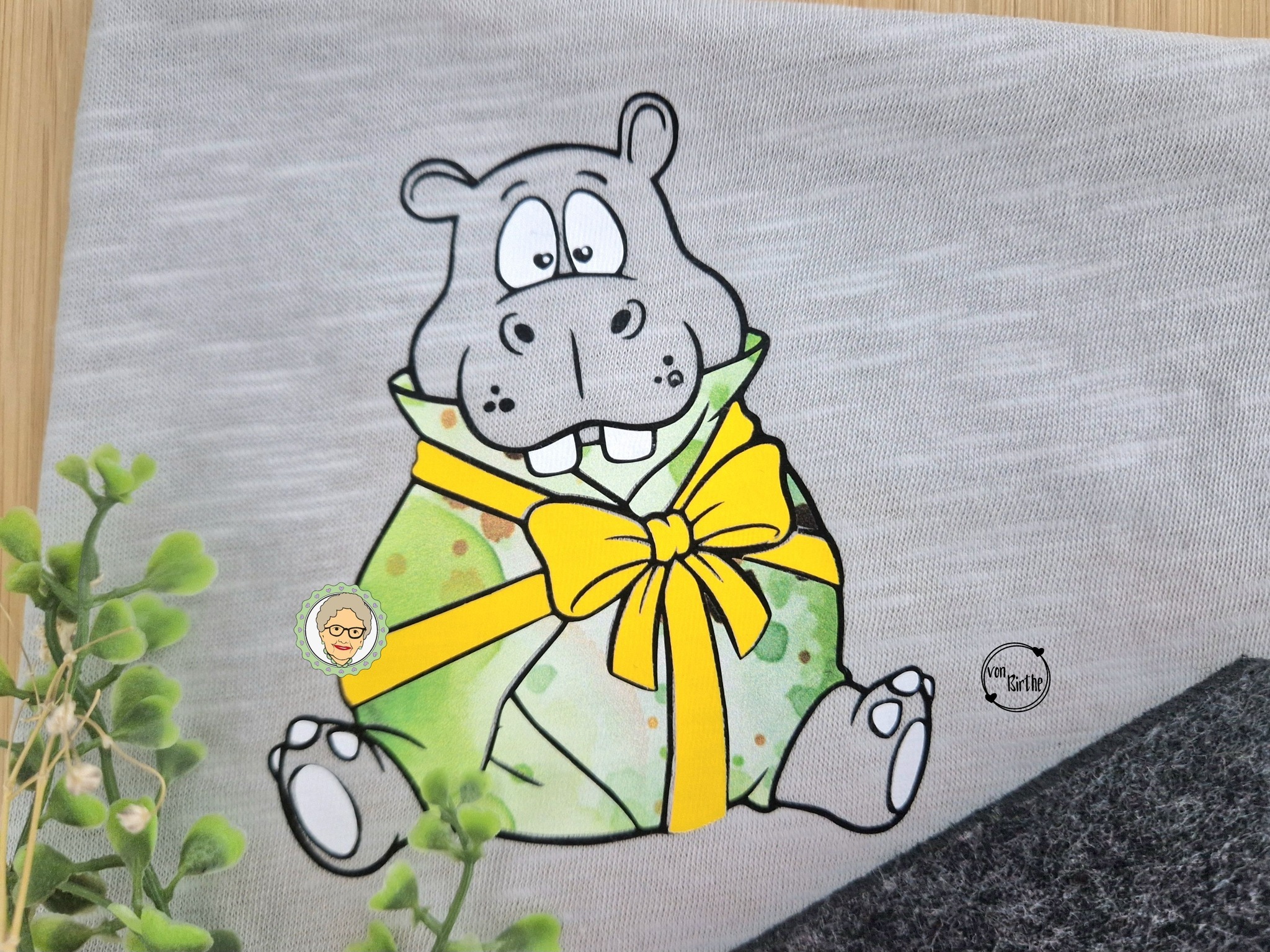 Plotterdatei & Digistamp Nilpferd Ernst Valentinstag – Bild 2